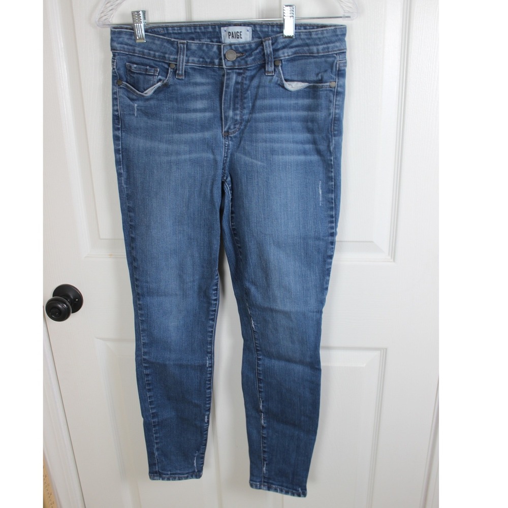 PAIGE Verdugo Ankle Jeans Women's Size 30 Blue Denim Skinny Fit